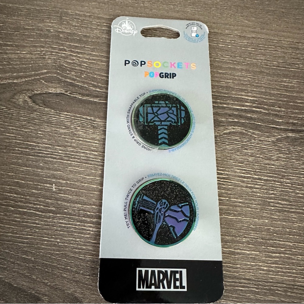 Thor Pop Socket Glitter Marvel Set Mjolnir Stormbreaker - Picture 2 of 3